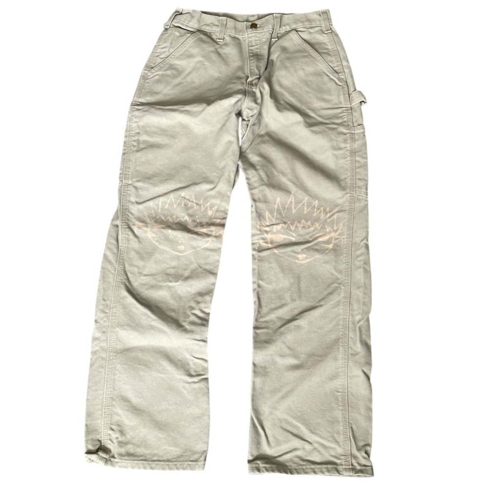 Men’s Carhartt Carpenter Pants W/ Bleach Art on Knees Size:30x30